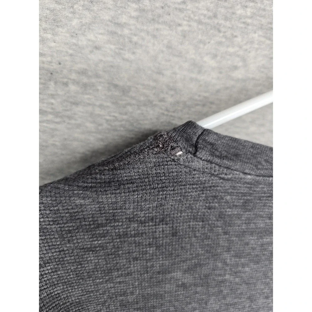 Polo Ralph Lauren Sleepwear Thermal Long Sleeve Shirt Mens XL Gray Cotton Flaws